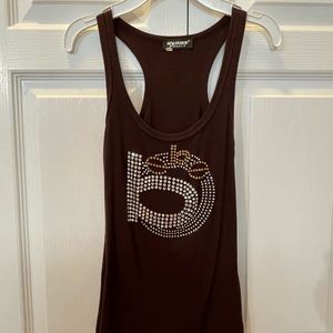 Rare Bebe dark brown tank top S-M
